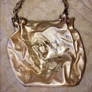 Kathy Can Zeeland Gold Slouch Bag
